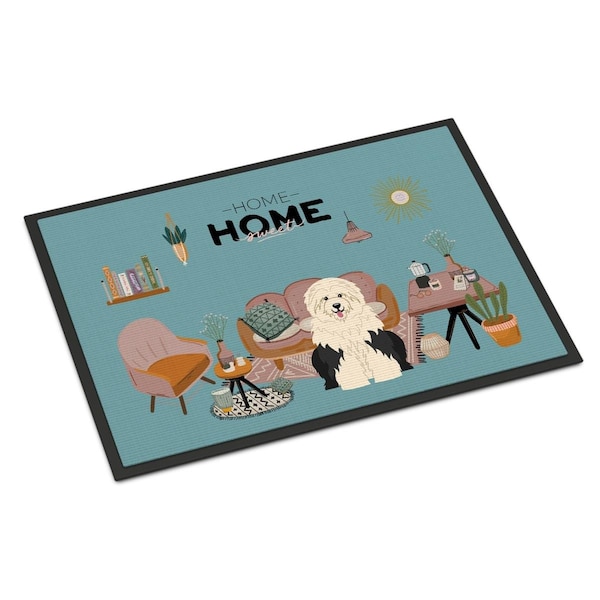 Carolines Treasures 24 x 36 in. Old English Sheepdog Sweet Home Indoor or Outdoor Mat CK7941JMAT - main